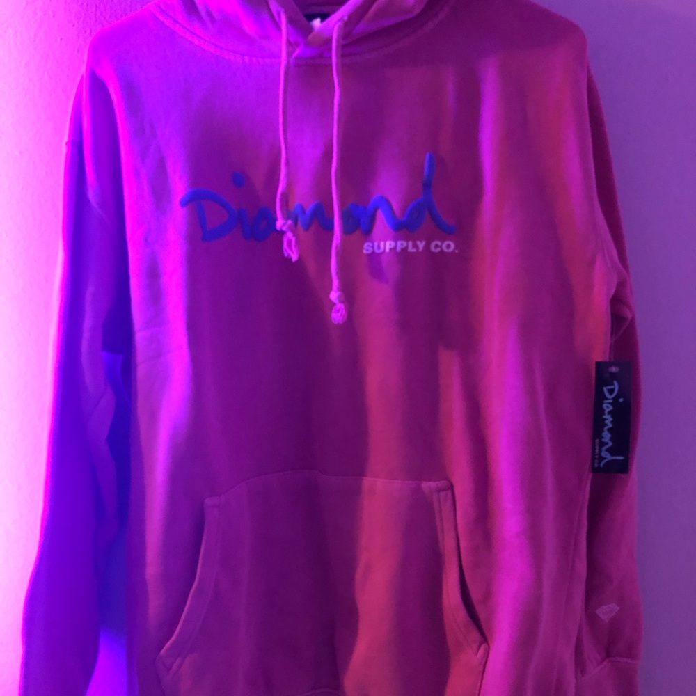 Brand new Diamond Supply Co. Pink Hoodie Size Small men’s. Unisex.